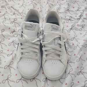 Puma Womens  White and Black Sneakers